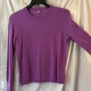 J. Crew Slim Fit Cashmere Purple Sweater Size Large